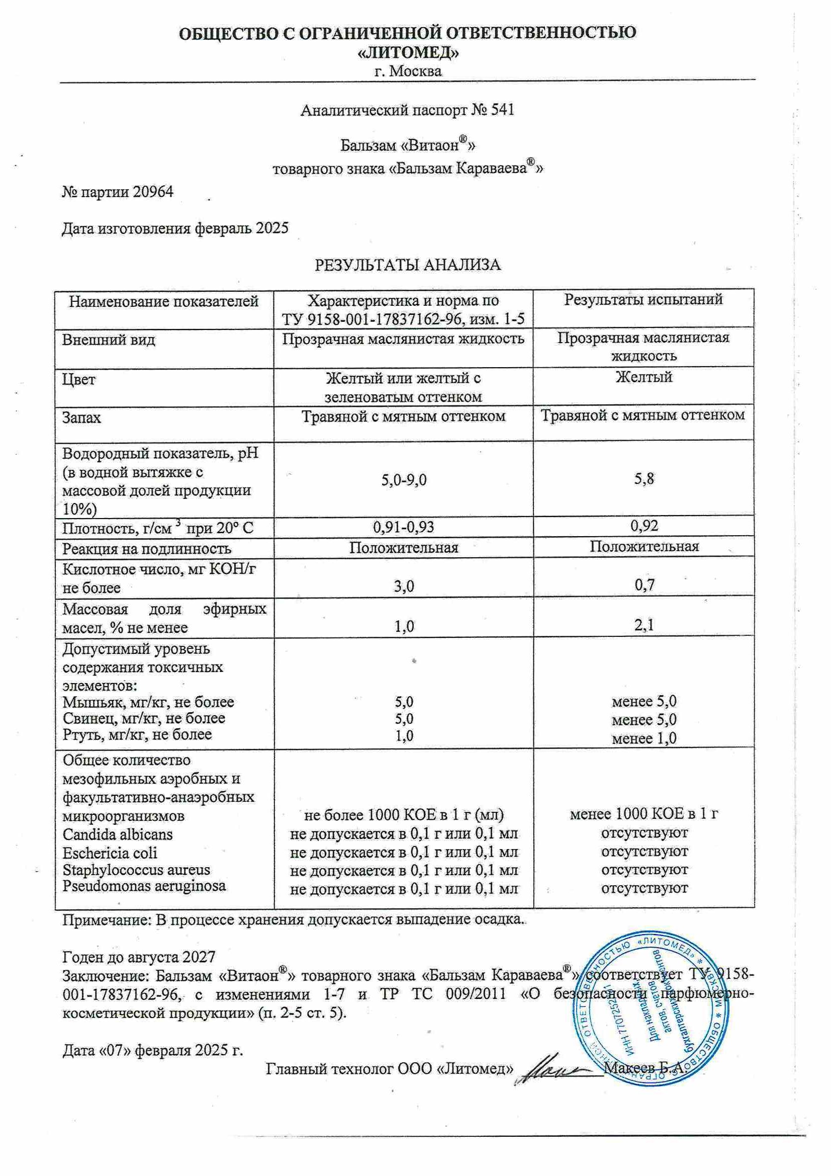 Паспорт №022025